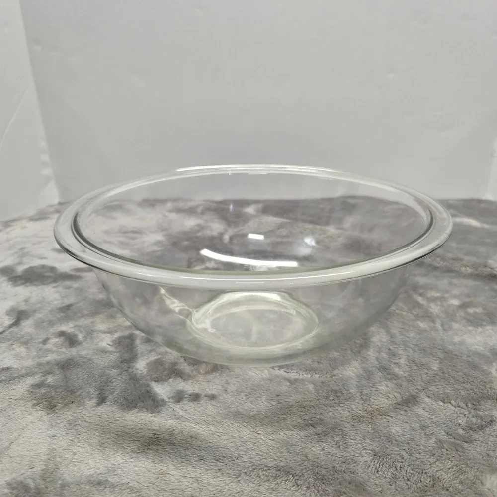 Pyrex 325 Clear Glass Mixing Bowl‎ 2.5 Quart 2.4L Round Serving Prep Bowl USA